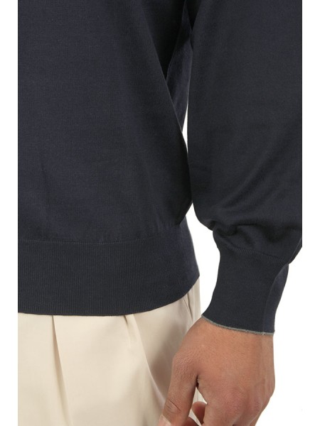 Maglia Brunello Cucinelli in Cotone Blu